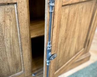 Ethan Allen lighted breakfront with cabinet - like-new condition