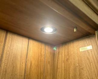 Ethan Allen lighted breakfront with cabinet - like-new condition