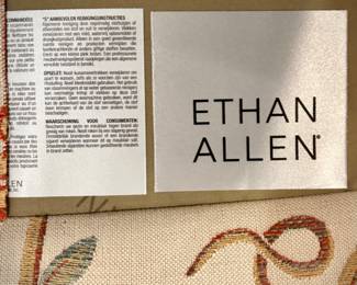 Ethan Allen armchair and ottoman - custom upholstery, like-new condition