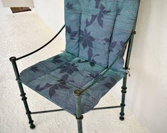 5-piece metal patio set with glass top