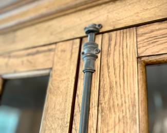 Ethan Allen lighted breakfront with cabinet - like-new condition