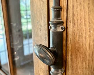 Ethan Allen lighted breakfront with cabinet - like-new condition