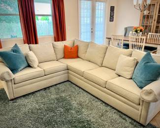 Ethan Allen sectional - custom upholstery, like-new condition