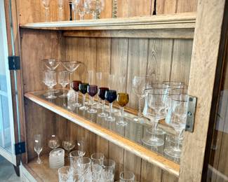 Ethan Allen lighted breakfront with cabinet - like-new condition