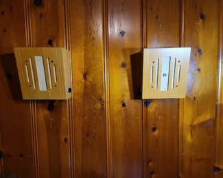 2 Vintage DuKane 8" Wall Speakers in Original Wood Cabinets