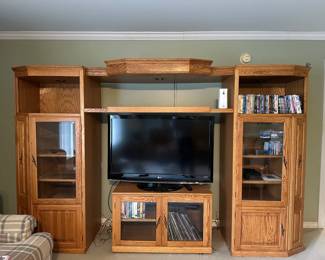 Wood Entertainment Cabinet (tv not for sale)