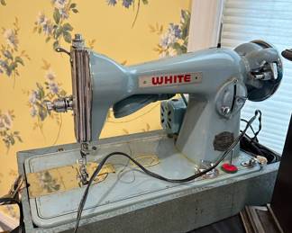 Vintage White Sewing Machine