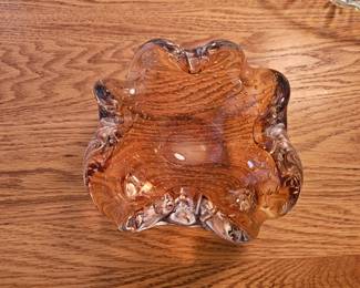 Vintage Bubbleglass Ashtray