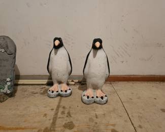 Concrete Penguin Statues