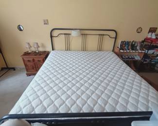 King mattress and bedframe in good clean condition