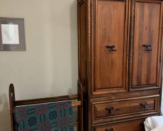 Pin Armoire and nice quilt Rack