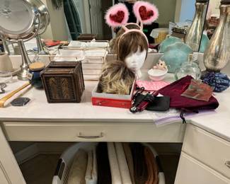 Wigs, Mirror, Bathroom