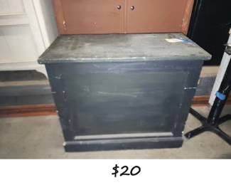 JPAS9026 Black Grey Solid Wood End Table Theater Scenery Prop Local Pickup
