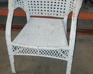 JPAS9048 White Wicker Chair