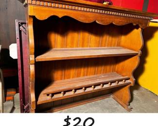JPAS5030 Large Wooden China Hutch, Top Only Local Pickup