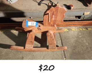 JPAS9054 Solid Wooden Handmade Childrens Rocking Horse