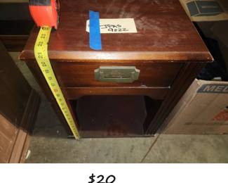 JPAS9022 All Wooden One Drawer Nightstand