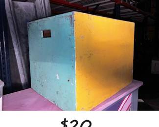 JPAS5044 Colorful Wooden Box Stand Theater Scenery Prop Local Pickup