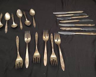 Pan-Am Branded silver-plated cutlery set.