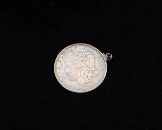 Silver Morgan dollar pendant!