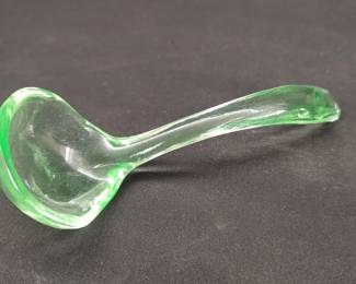 Uranium glass serving spoon!