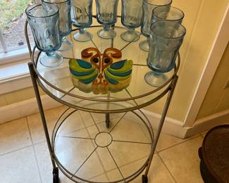 Mid Century Cart Sold glasses still available