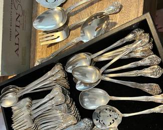 Alvin chateau rose sterling silver flatware 