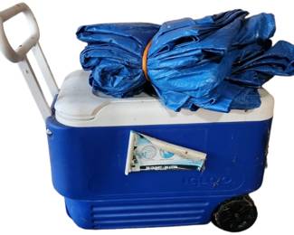 Cooler and Tarp
