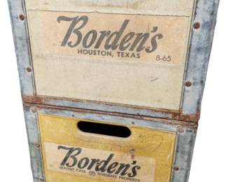 Vintage Bordens Milk Crates