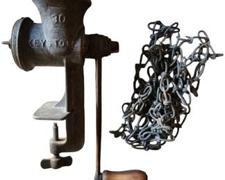 Vintage Grinder and Chain