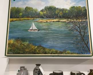 old Florida landscape oil on canvas