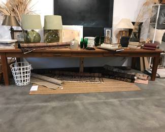 massive vintage 12' x 4' library table!