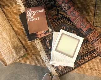 PRE-SALE IS OPEN!! Call or message for more information on specific pieces. Priced to sell or make an offer. Discount days to be announced.  Art and architecture books, Hamadan rug, beige wool rug