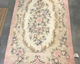 vintage/antique floral hook rug
