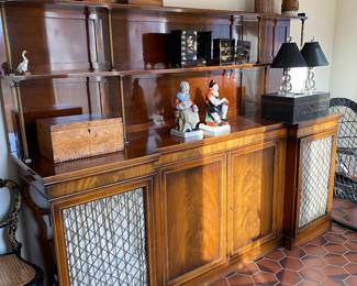 Fine quality breakfront Disassembles for easy removal .Mid-Modern Design. Clocks N.F.S.