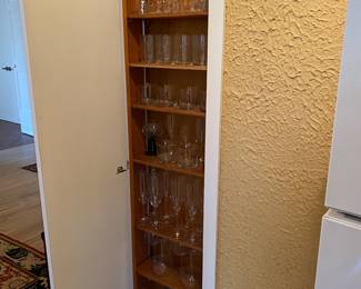 Glassware In kitchen Cupboard