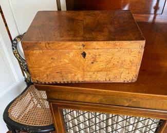 Antique burl box.