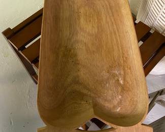Old Hand Carved Wooden Tray