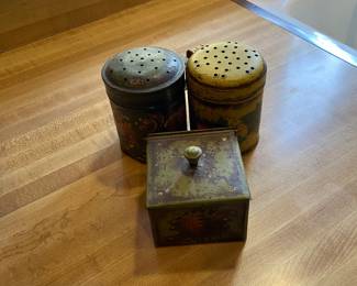 Antique Tea & Coffee & Spice Tins