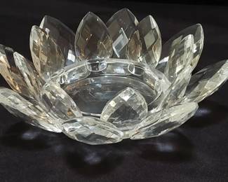  Faceted Crystal Bowl 