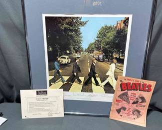 The Beatles Abbey Road Framed Signed And Numbered