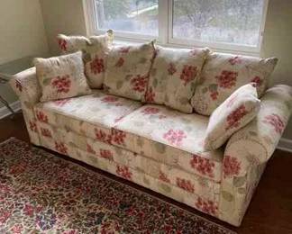 Flora Pattern Sleeper Couch