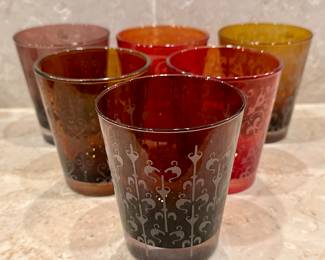 (6) Etched Glasses
