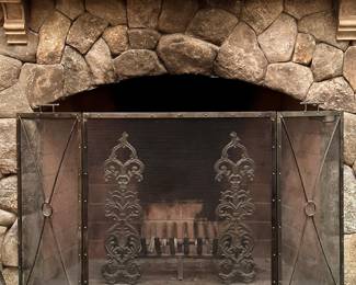 Folding Fireplace Screen