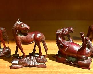 Carved Horse Figures