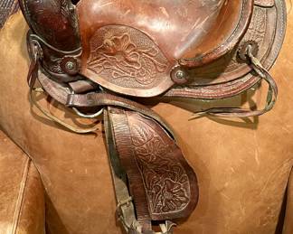 Vintage Children's Leather Saddle