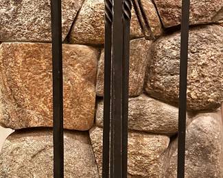Heavy Wrought Iron Fireplace Tools
