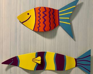 Hand Painted Metal Fish