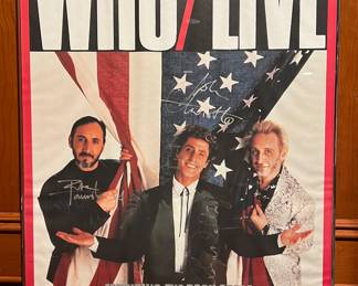 Autographed The Who Live Poster