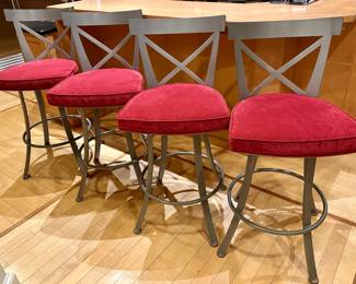 (4) Design Center Metal Windsor Swivel Bar Stools 